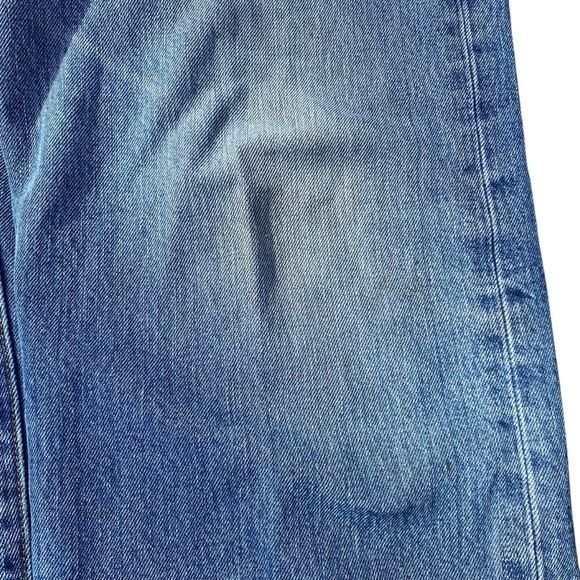 Levis 501 Straight Fit Denim Jeans 36 x 32 Stone Washed Blue Y2K Distressed - Picture 14 of 15